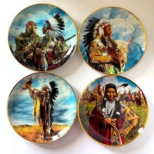 4 LTD Edition Native American plates by Paul Calle